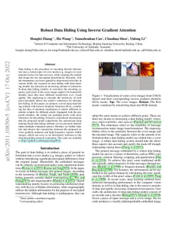 Robust Data Hiding Using Inverse Gradient Attention
