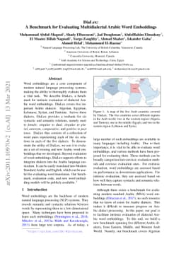 DiaLex: A Benchmark for Evaluating Multidialectal Arabic Word Embeddings