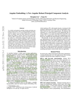 Angular Embedding: A New Angular Robust Principal Component Analysis