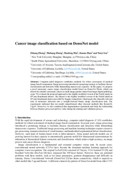 Cancer image classification based on DenseNet model