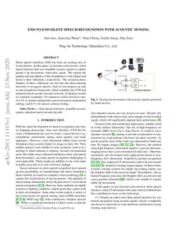 End-to-end Silent Speech Recognition with Acoustic Sensing