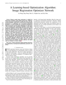A Learning-based Optimization Algorithm:Image Registration Optimizer
  Network