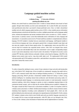 Language guided machine action