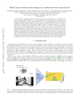 Robust super-resolution depth imaging via a multi-feature fusion deep
  network