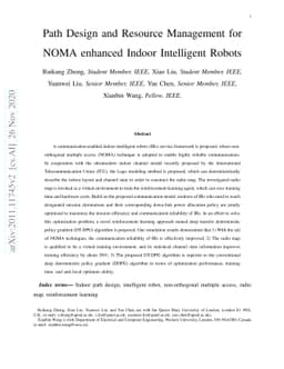 Path Design and Resource Management for NOMA enhanced Indoor Intelligent
  Robots
