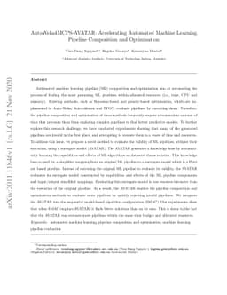 AutoWeka4MCPS-AVATAR: Accelerating Automated Machine Learning Pipeline
  Composition and Optimisation