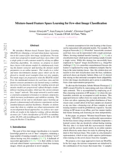 Mixture-based Feature Space Learning for Few-shot Image Classification