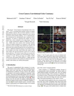 Cross-Camera Convolutional Color Constancy