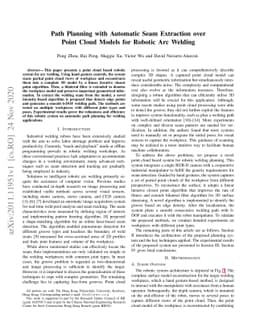Path Planning with Automatic Seam Extraction over Point Cloud Models for
  Robotic Arc Welding