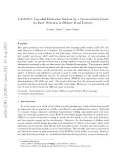 CASU2Net: Cascaded Unification Network by a Two-step Early Fusion for
  Fault Detection in Offshore Wind Turbines