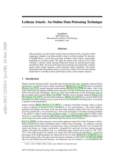 Lethean Attack: An Online Data Poisoning Technique