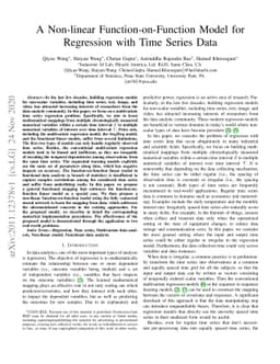 A Non-linear Function-on-Function Model for Regression with Time Series
  Data