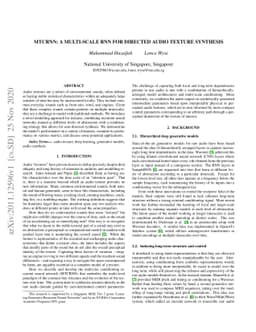 MTCRNN: A multi-scale RNN for directed audio texture synthesis