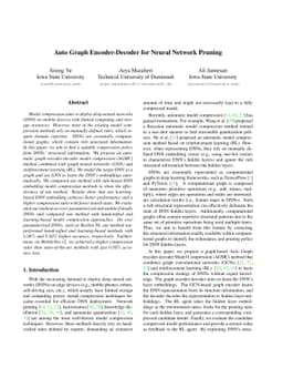 Auto Graph Encoder-Decoder for Neural Network Pruning