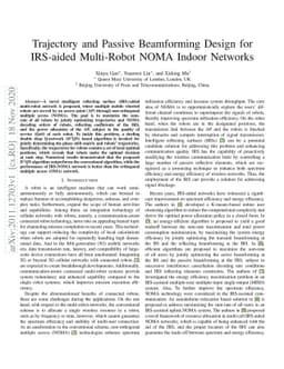 Trajectory and Passive Beamforming Design for IRS-aided Multi-Robot NOMA
  Indoor Networks