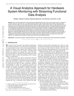 A Visual Analytics Approach for Hardware System Monitoring with
  Streaming Functional Data Analysis