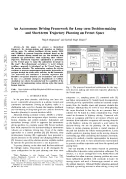 An Autonomous Driving Framework for Long-term Decision-making and
  Short-term Trajectory Planning on Frenet Space