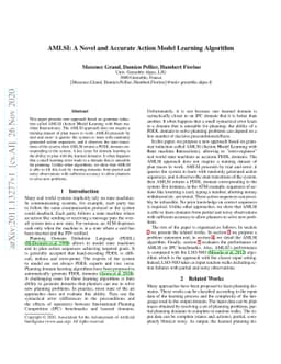 AMLSI: A Novel Accurate Action Model Learning Algorithm