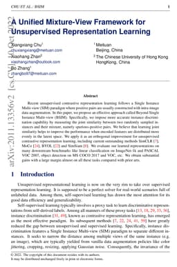 A Unified Mixture-View Framework for Unsupervised Representation
  Learning