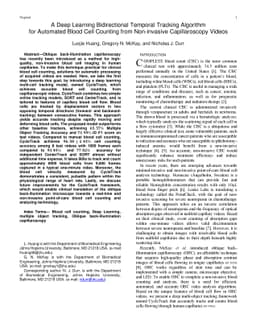 A Deep Learning Bidirectional Temporal Tracking Algorithm for Automated
  Blood Cell Counting from Non-invasive Capillaroscopy Videos