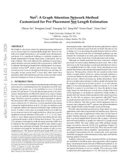 Net2: A Graph Attention Network Method Customized for Pre-Placement Net
  Length Estimation