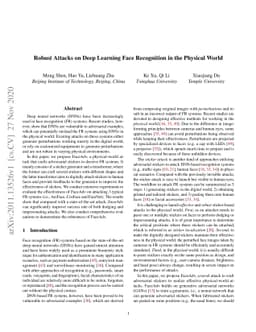 Robust Attacks on Deep Learning Face Recognition in the Physical World