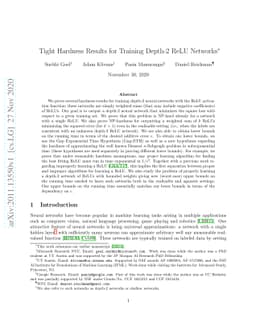 Tight Hardness Results for Training Depth-2 ReLU Networks