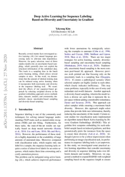 Deep Active Learning for Sequence Labeling Based on Diversity and
  Uncertainty in Gradient