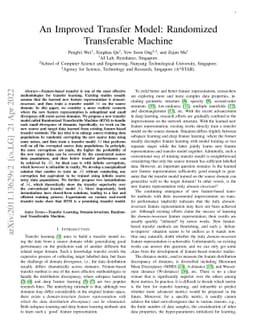 An Improved Transfer Model: Randomized Transferable Machine