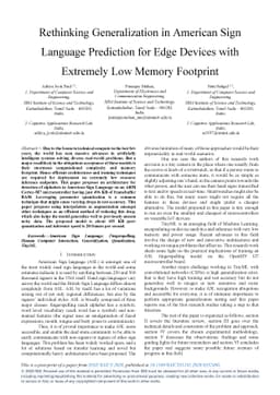Rethinking Generalization in American Sign Language Prediction for Edge
  Devices with Extremely Low Memory Footprint