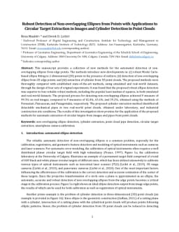 Robust Detection of Non-overlapping Ellipses from Points with
  Applications to Circular Target Extraction in Images and Cylinder Detection
  in Point Clouds