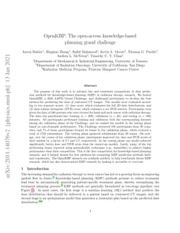 OpenKBP: The open-access knowledge-based planning grand challenge