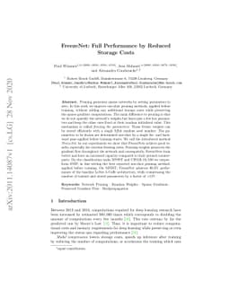 FreezeNet: Full Performance by Reduced Storage Costs