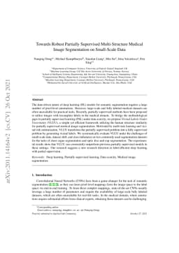 Towards Robust Partially Supervised Multi-Structure Medical Image
  Segmentation on Small-Scale Data
