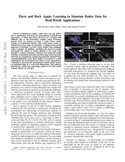 There and Back Again: Learning to Simulate Radar Data for Real-World
  Applications
