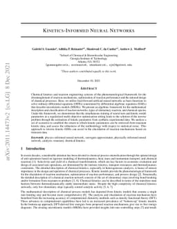 Kinetics-Informed Neural Networks