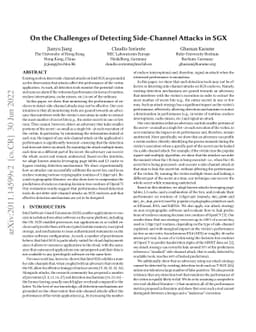 On the Challenges of Detecting Side-Channel Attacks in SGX