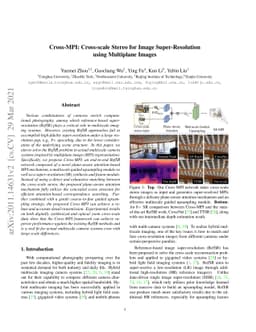 Cross-MPI: Cross-scale Stereo for Image Super-Resolution using
  Multiplane Images