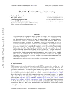 On Initial Pools for Deep Active Learning