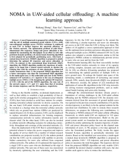 NOMA in UAV-aided cellular offloading: A machine learning approach