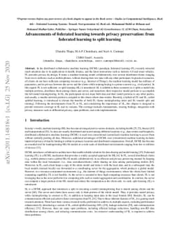 Advancements of federated learning towards privacy preservation: from
  federated learning to split learning