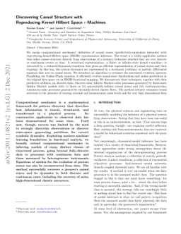 Discovering Causal Structure with Reproducing-Kernel Hilbert Space
  $ε$-Machines