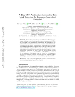 A Tiny CNN Architecture for Medical Face Mask Detection for
  Resource-Constrained Endpoints
