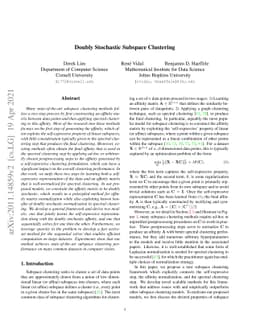 Doubly Stochastic Subspace Clustering
