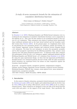A study of seven asymmetric kernels for the estimation of cumulative
  distribution functions
