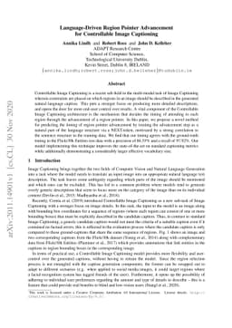 Language-Driven Region Pointer Advancement for Controllable Image
  Captioning