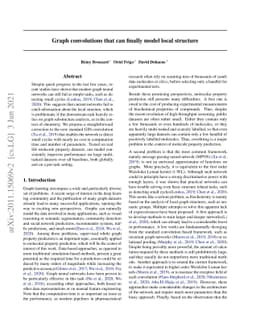 Graph convolutions that can finally model local structure