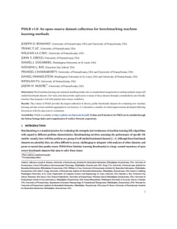 PMLB v1.0: An open source dataset collection for benchmarking machine
  learning methods