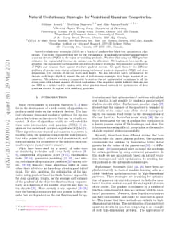 Natural Evolutionary Strategies for Variational Quantum Computation