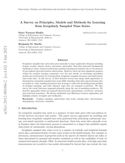 A Survey on Principles, Models and Methods for Learning from Irregularly
  Sampled Time Series